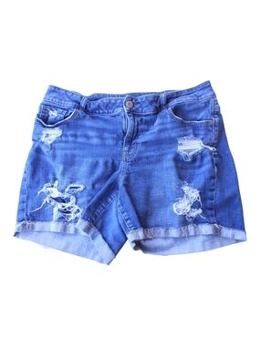 Maurices Ripped Blue Denim Jean Shorts
